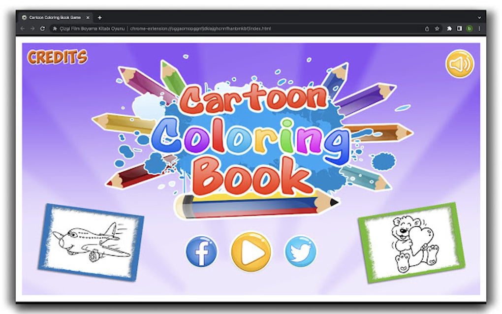 Cartoon Coloring Book Game HTML5 Game Google Chrome 용 확장 프로그램 다운로드