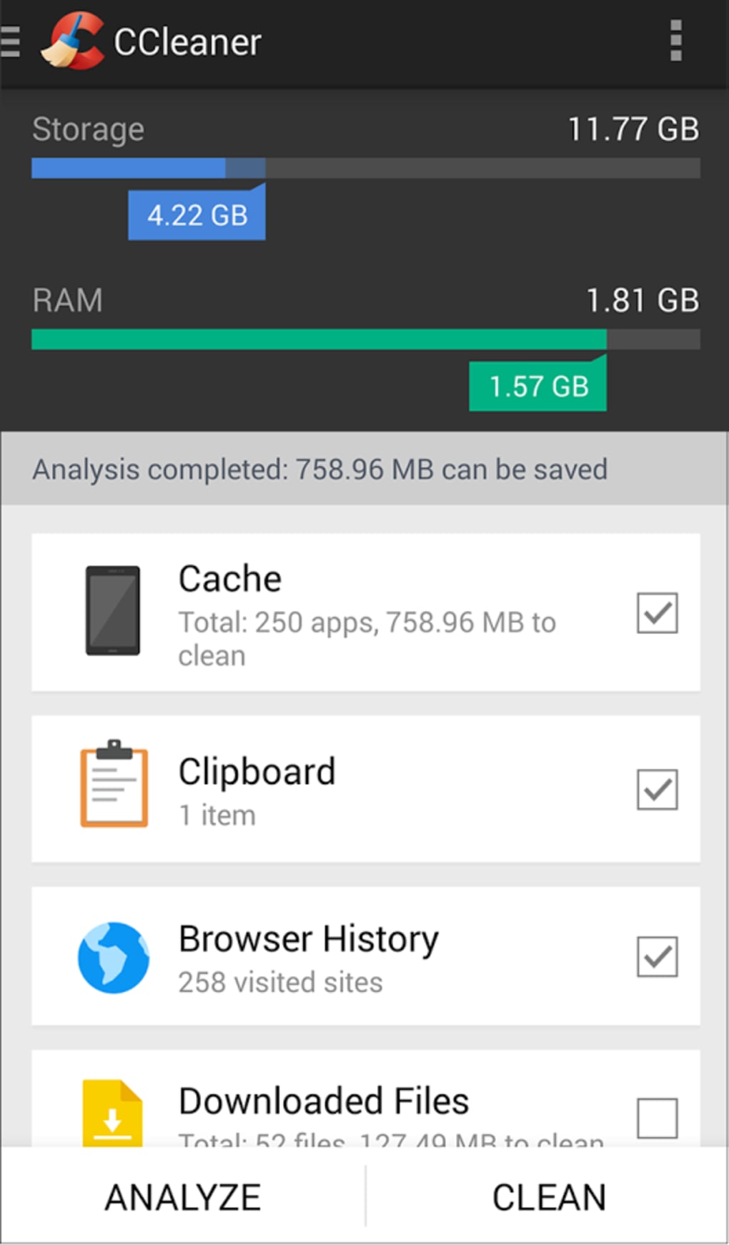 free download ccleaner for mobile phone