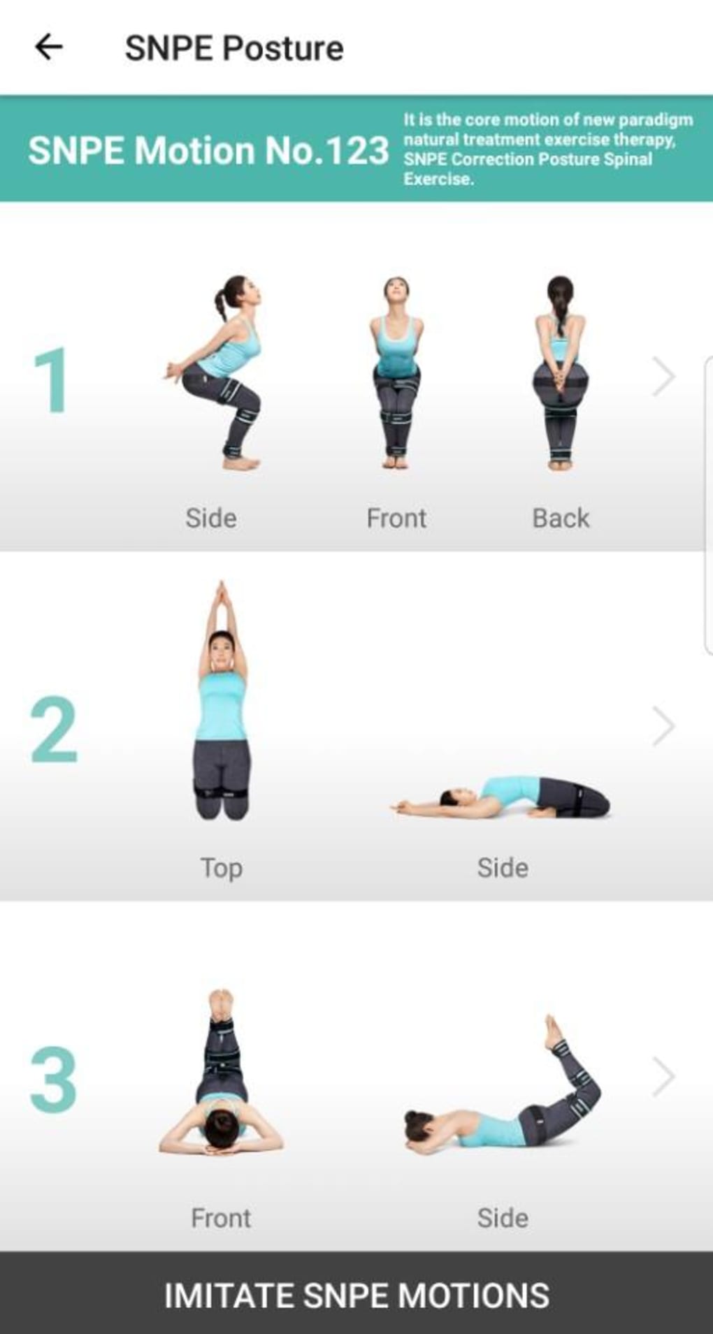 SNPESelf Natural Posture Excercise App for Android - Download