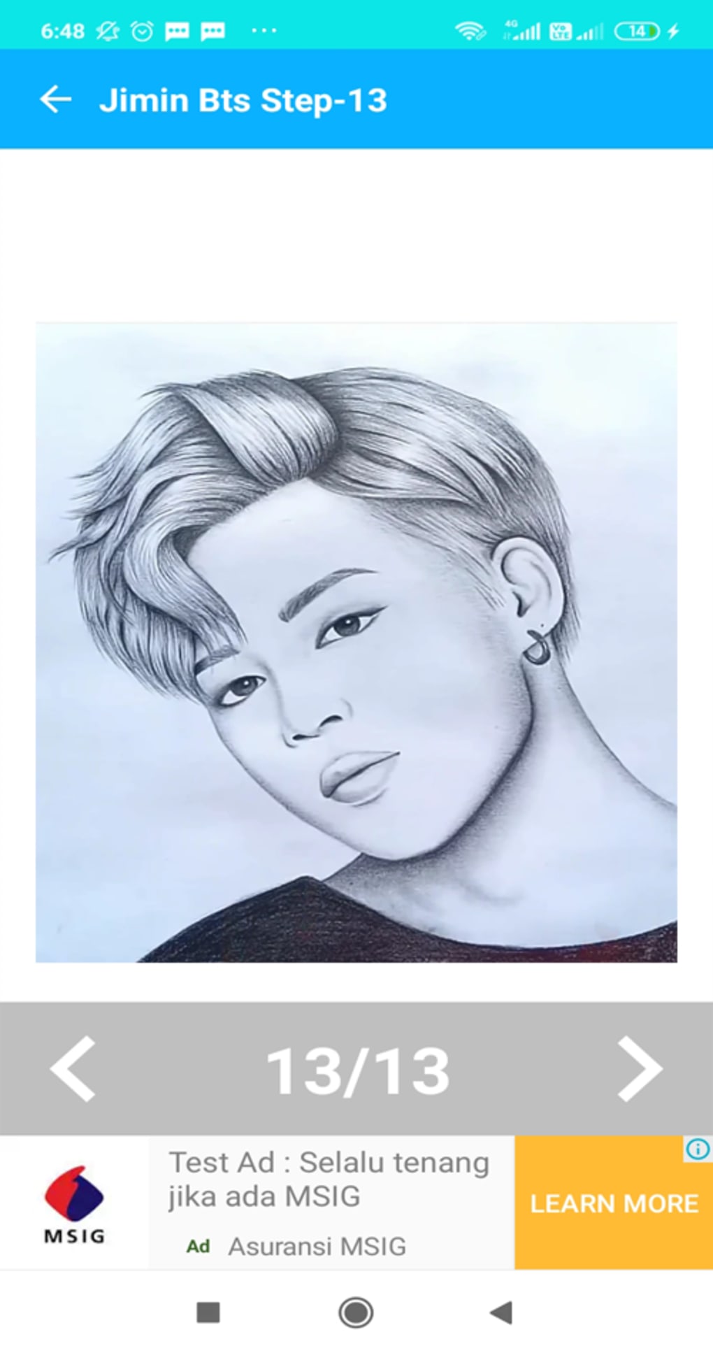 BTS Member V Celebrity Portrait Drawing - Etsy
