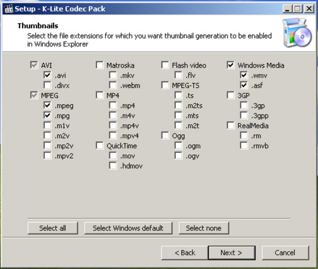 virtualdub k-lite codec pack