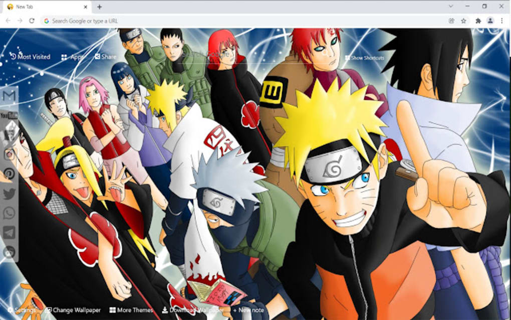 Naruto Shippuden Wallpaper HD New Tab สำหรับ Chrome - ดาวน์โหลด