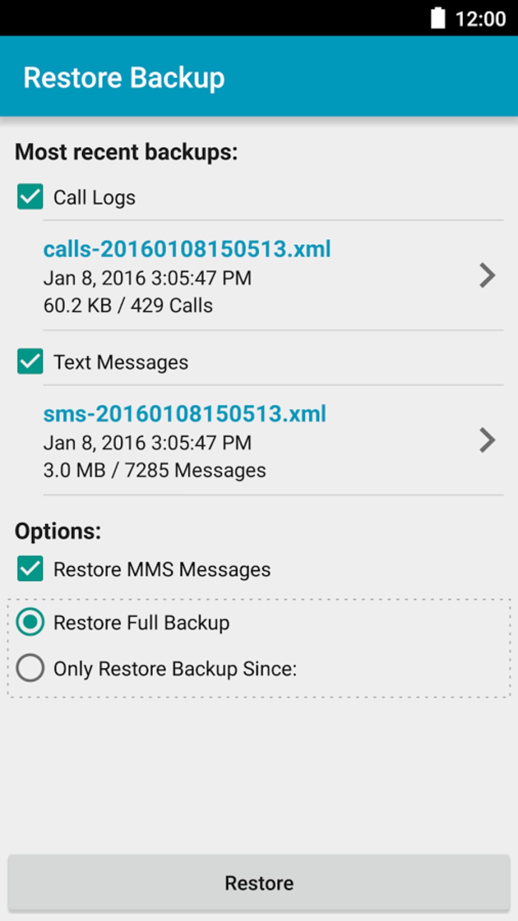 download the last version for android Personal Backup 6.3.5.0
