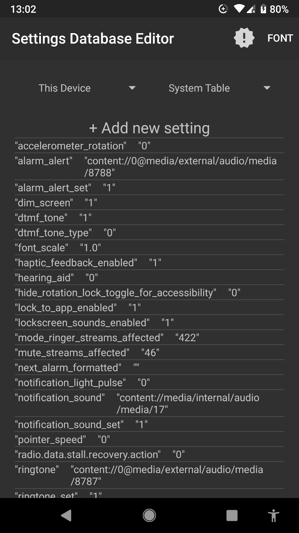 SetEdit Settings Database Editor APK для Android — Скачать