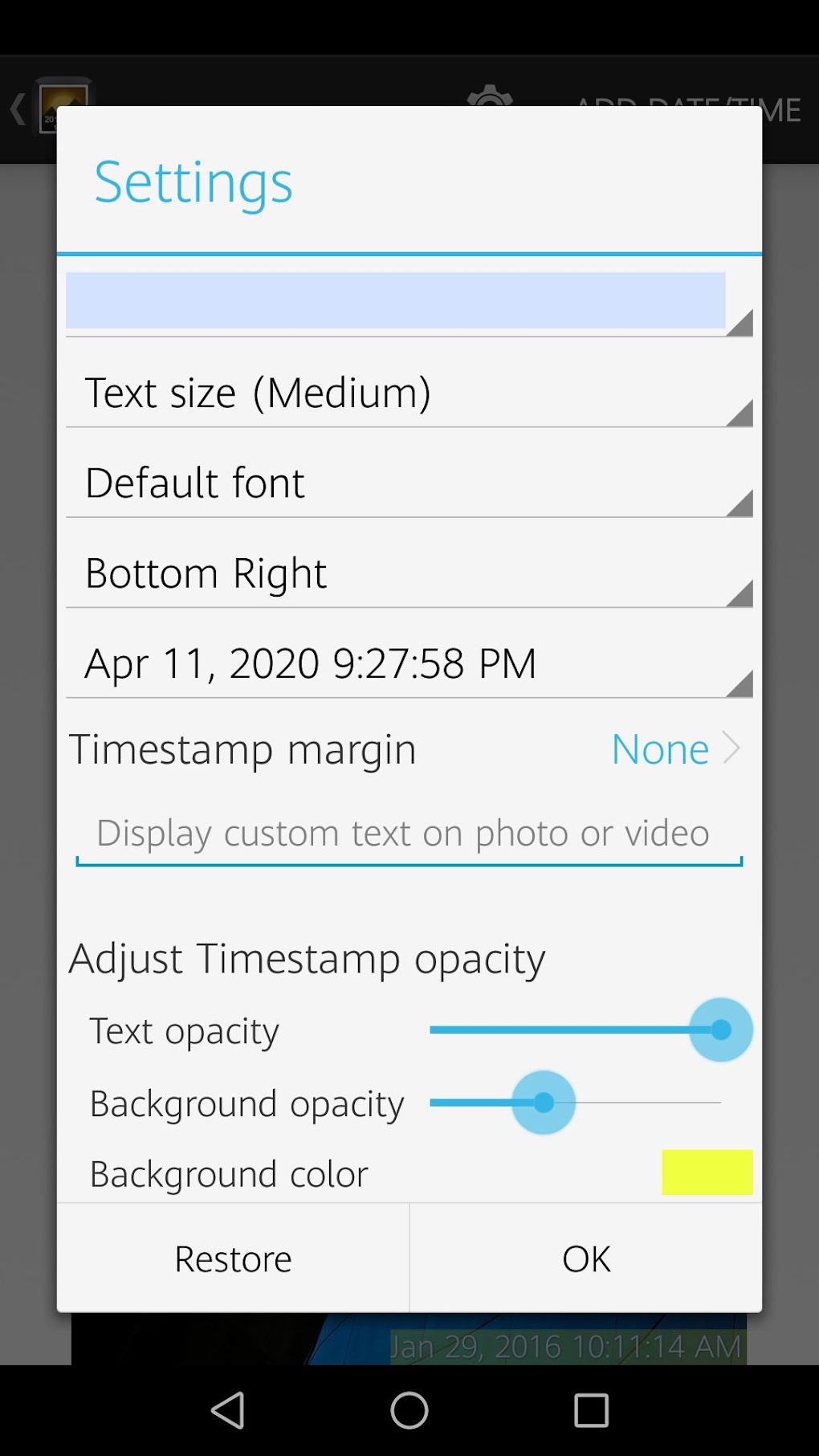 Timestamp Photo and Video for Android - Download