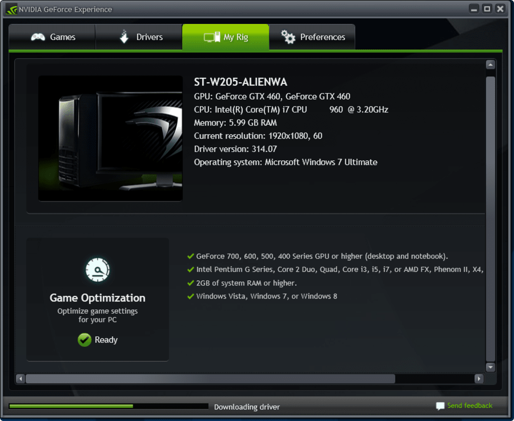 nvidia g force now donwload