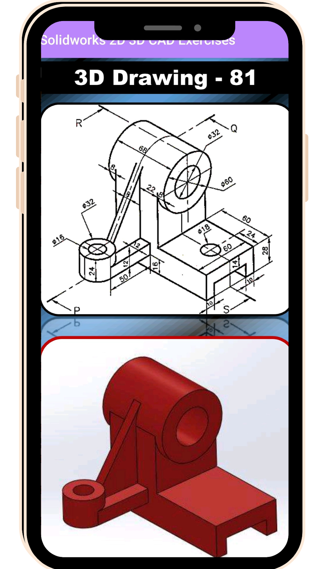 SolidWorks 2D 3D CAD Exercises Android 