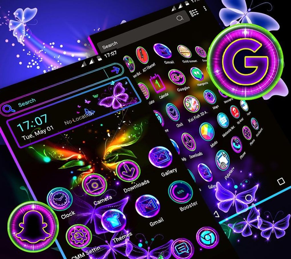 Glow Butterfly Launcher Theme APK Android 