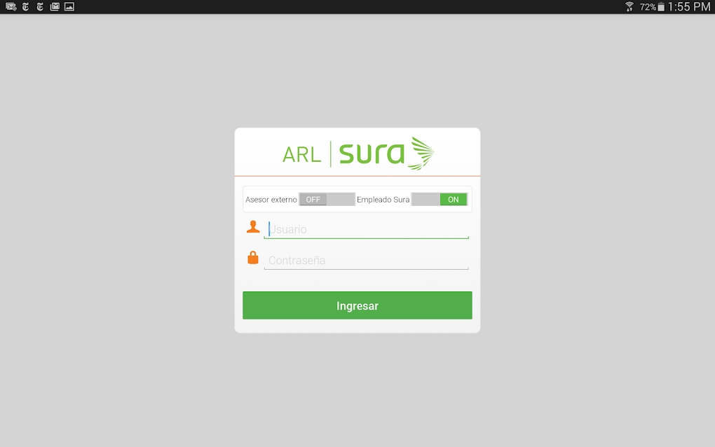 Informes En Linea ARL SURA Para Android - Descargar