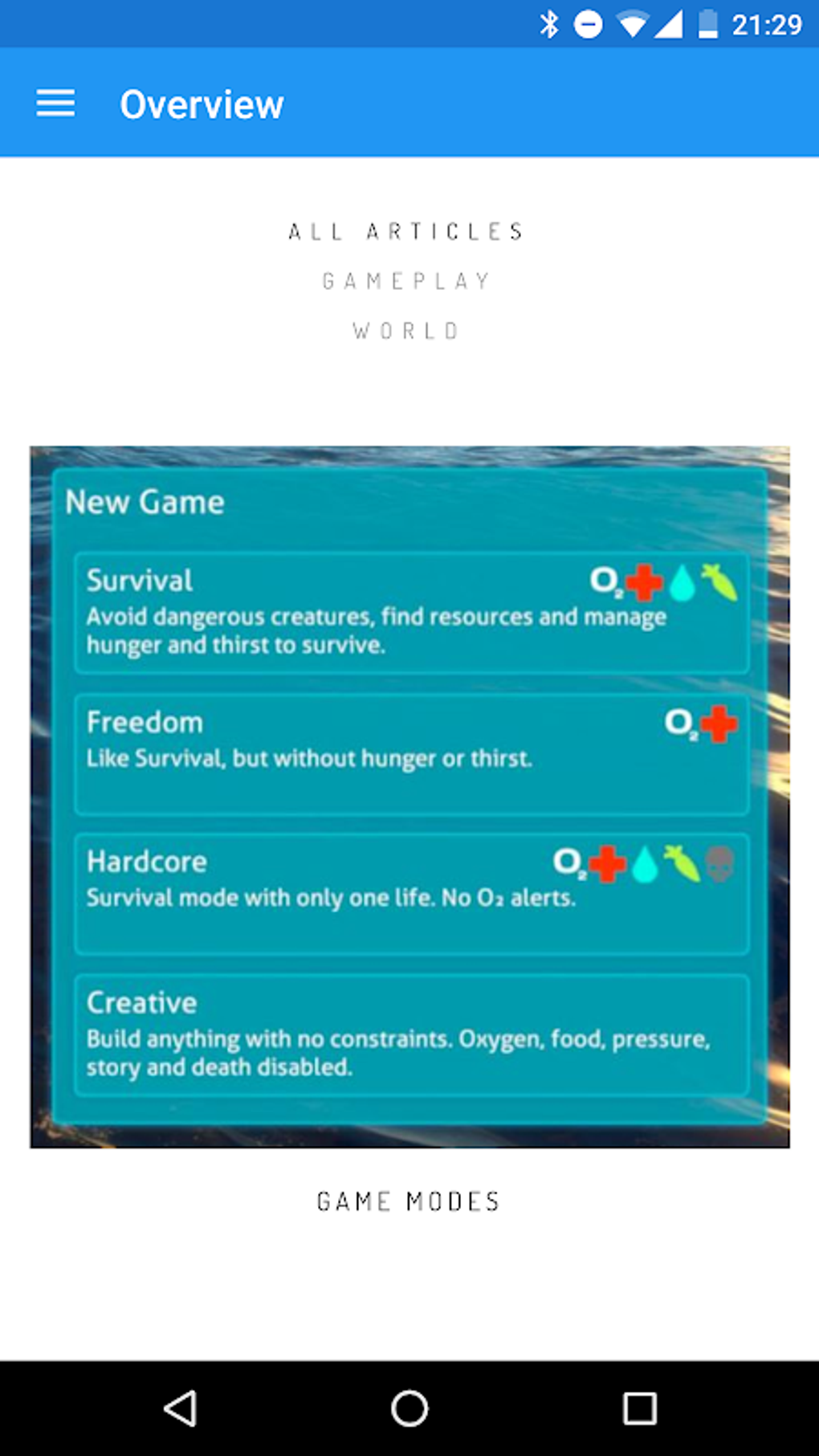 Subnautica: Crafting and map companion APK для Android — Скачать