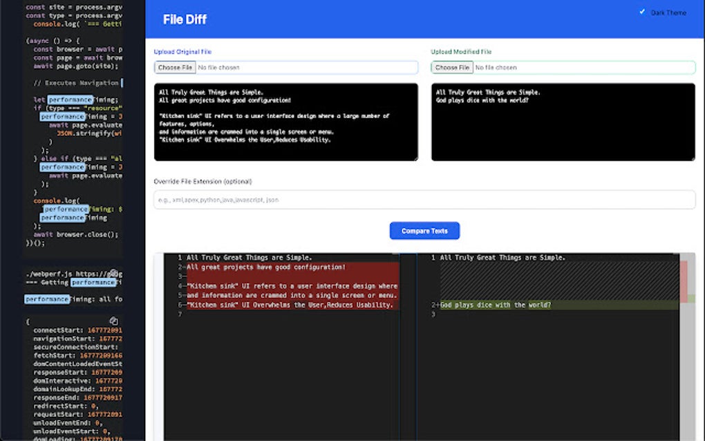 File diff google chrome 