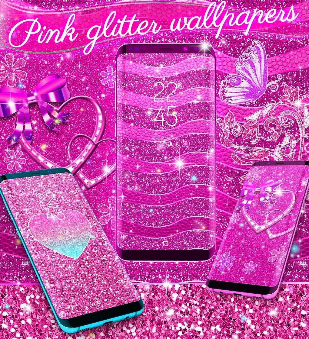 Pink glitter live wallpaper for Android - Download