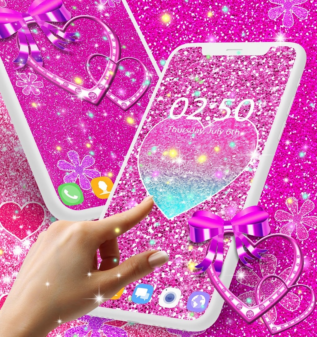 Pink glitter live wallpaper para Android - Descargar