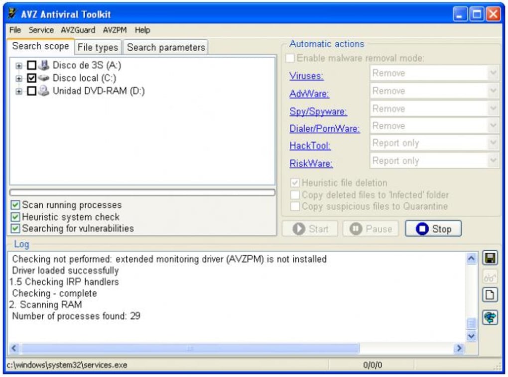 AVZ Antiviral Toolkit 5.77 download the new version for android