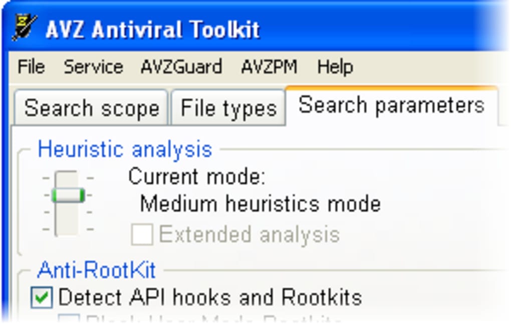 AVZ Antiviral Toolkit 5.77 instal the new version for mac
