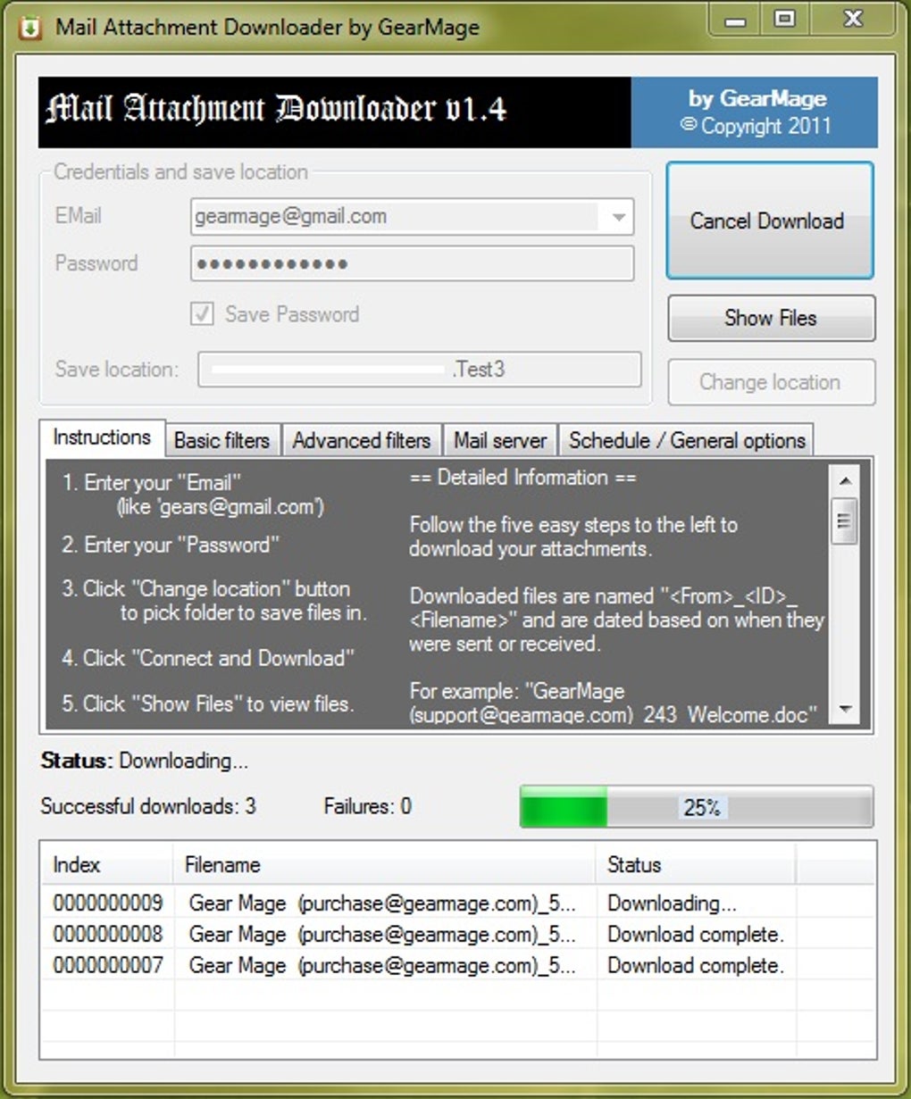 Https mail attachment