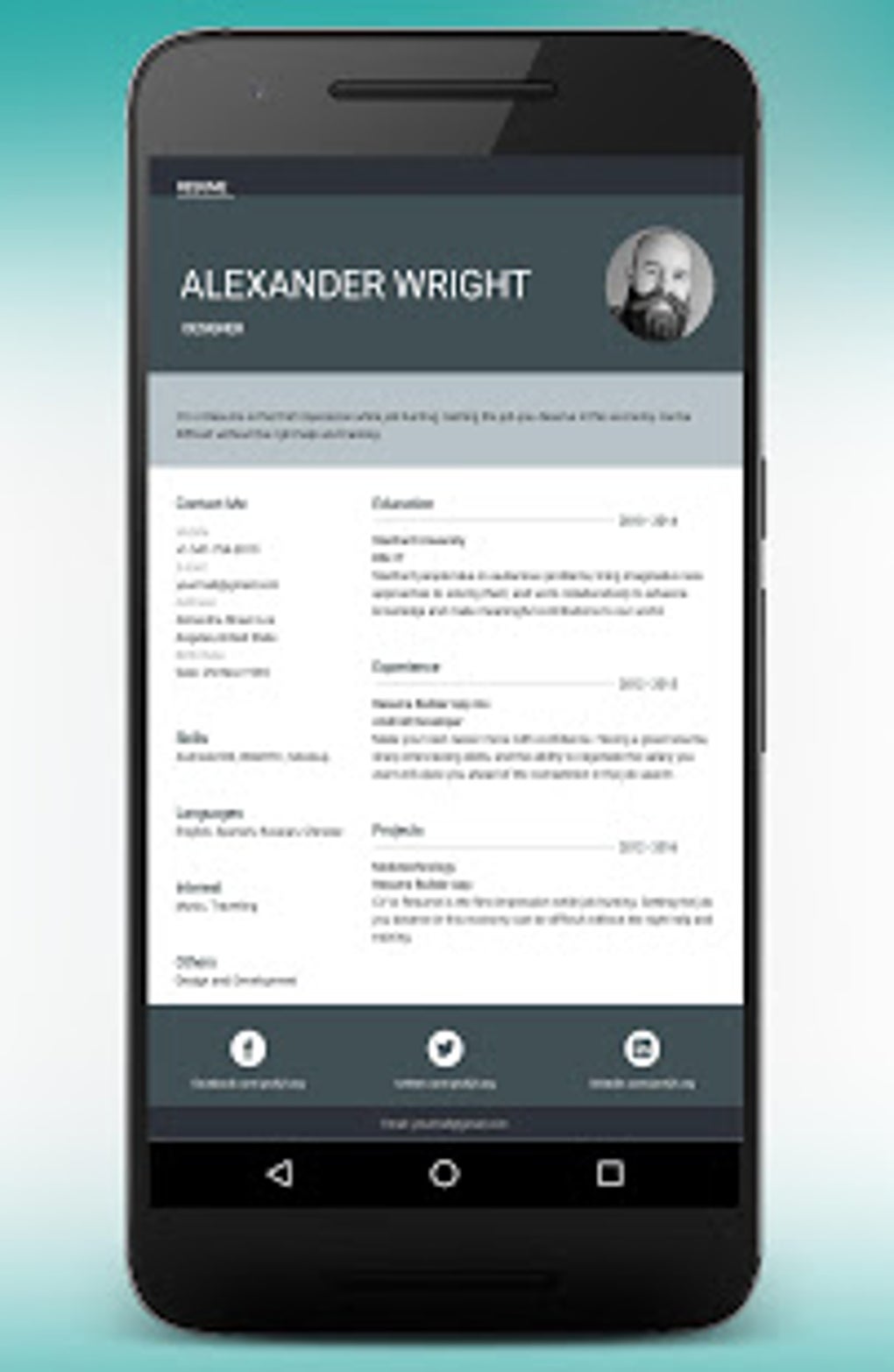 Resume Builder CV Maker - PDF Template Editor APK для Android — Скачать