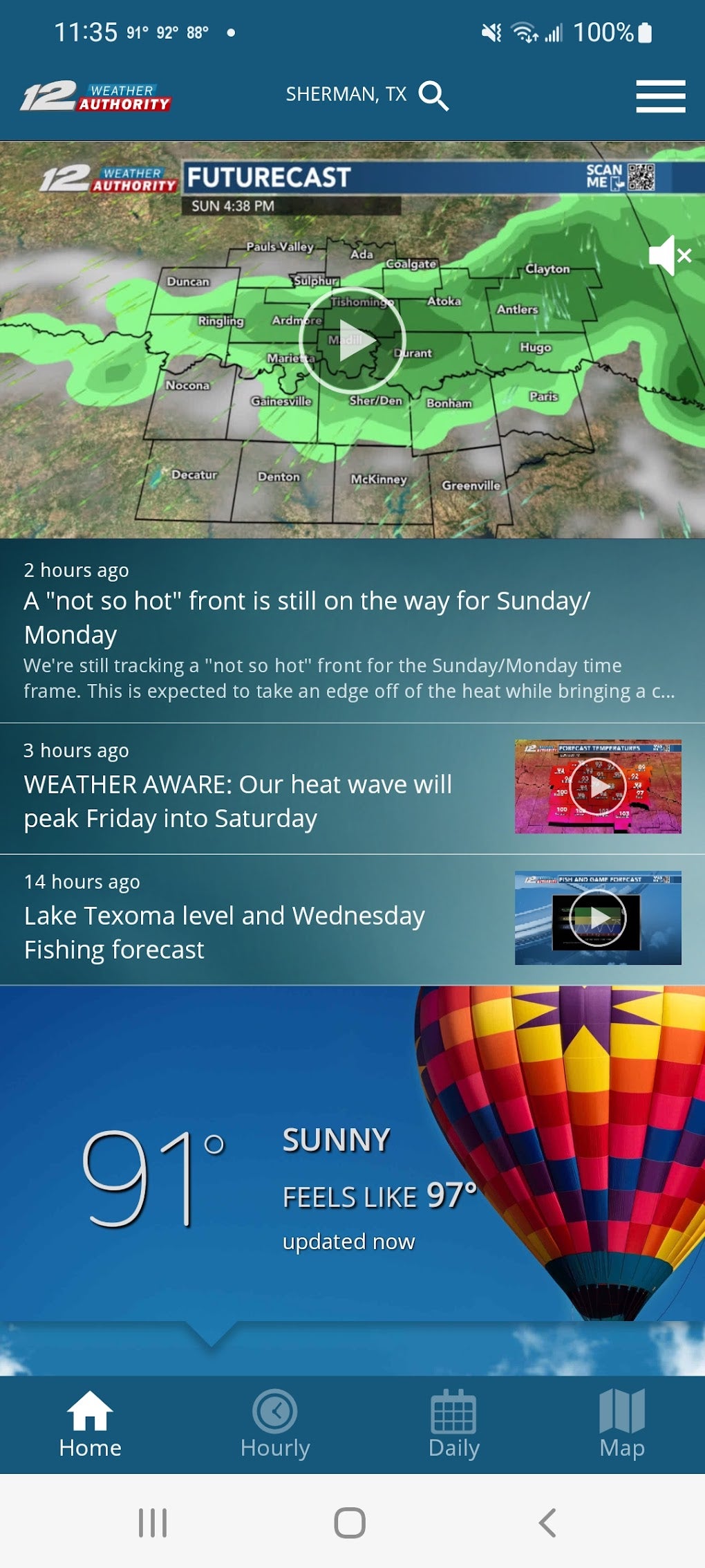 Android için KXII Weather Authority App - İndir