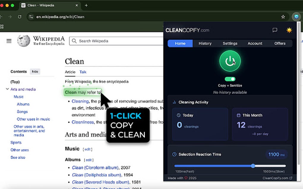CleanCopify - Easy Select Copy Paste Plain Text for Google Chrome ...