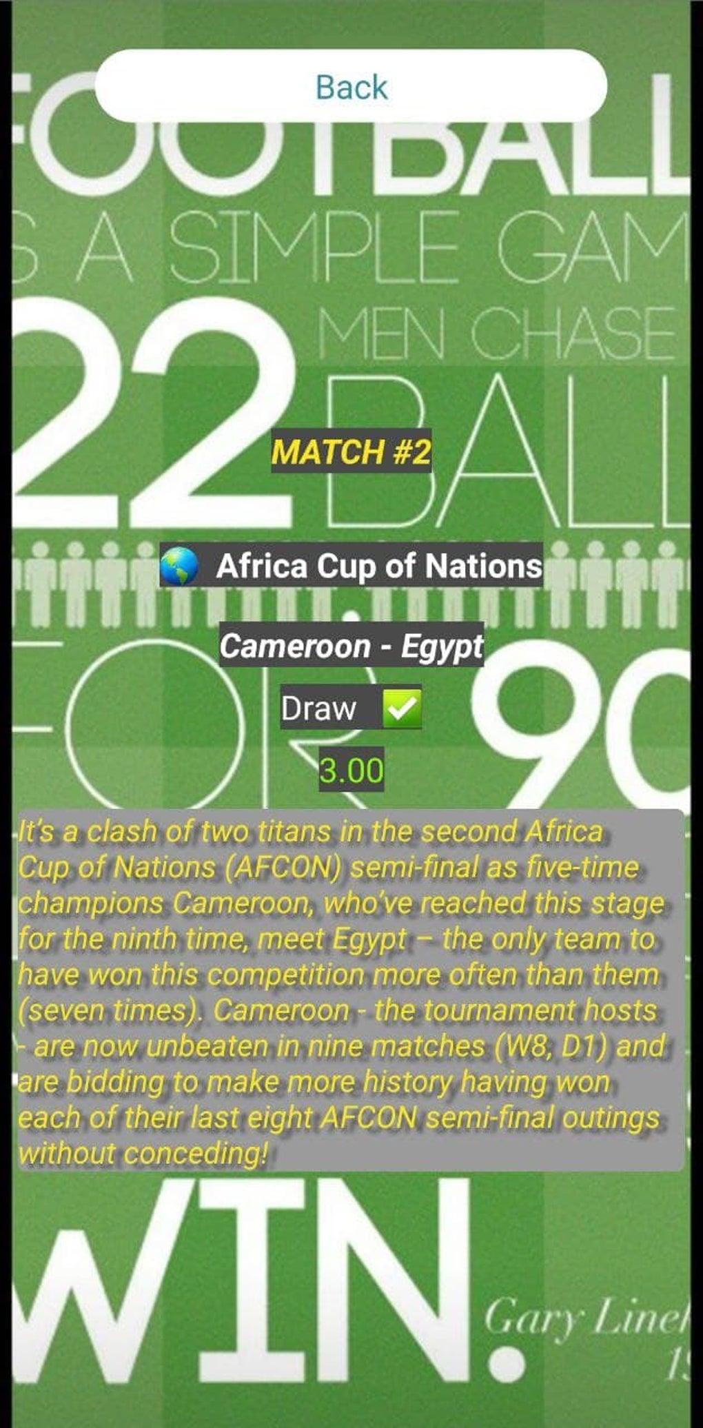 DRAW Soccer predictions สำหรับ Android ดาวน์โหลด