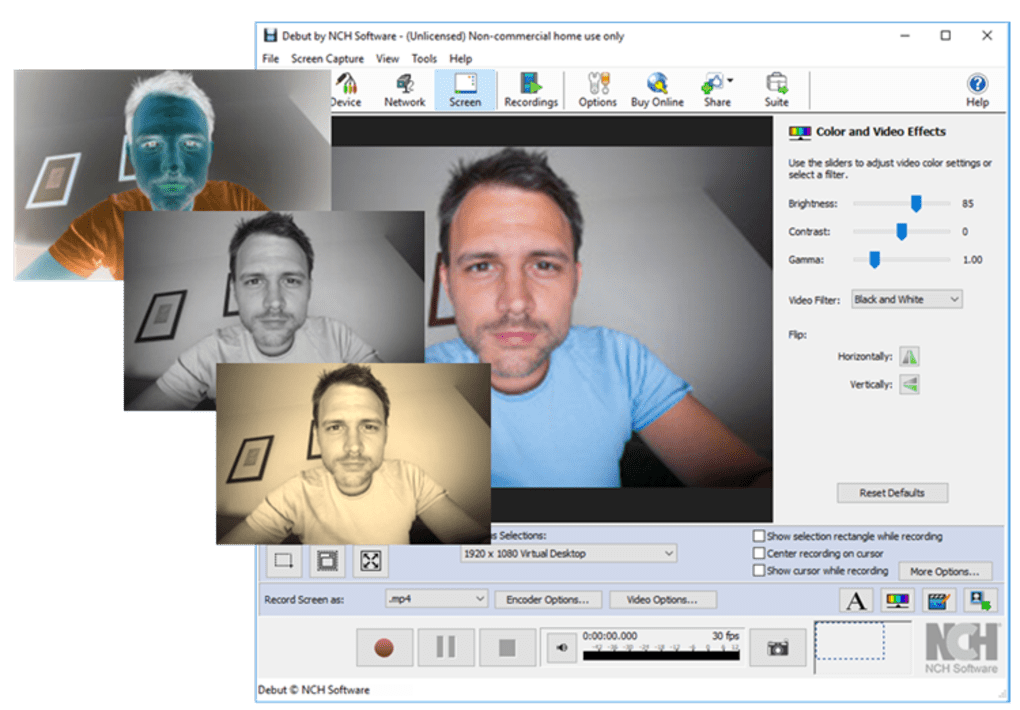 nch debut video capture software pro 1.82