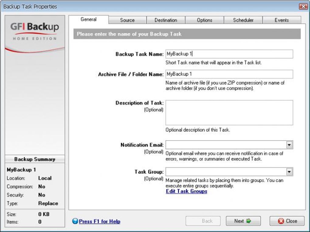 Бесплатные backup. Backup task. Right-click > tasks > Backup.. Email-to-Case Notification.