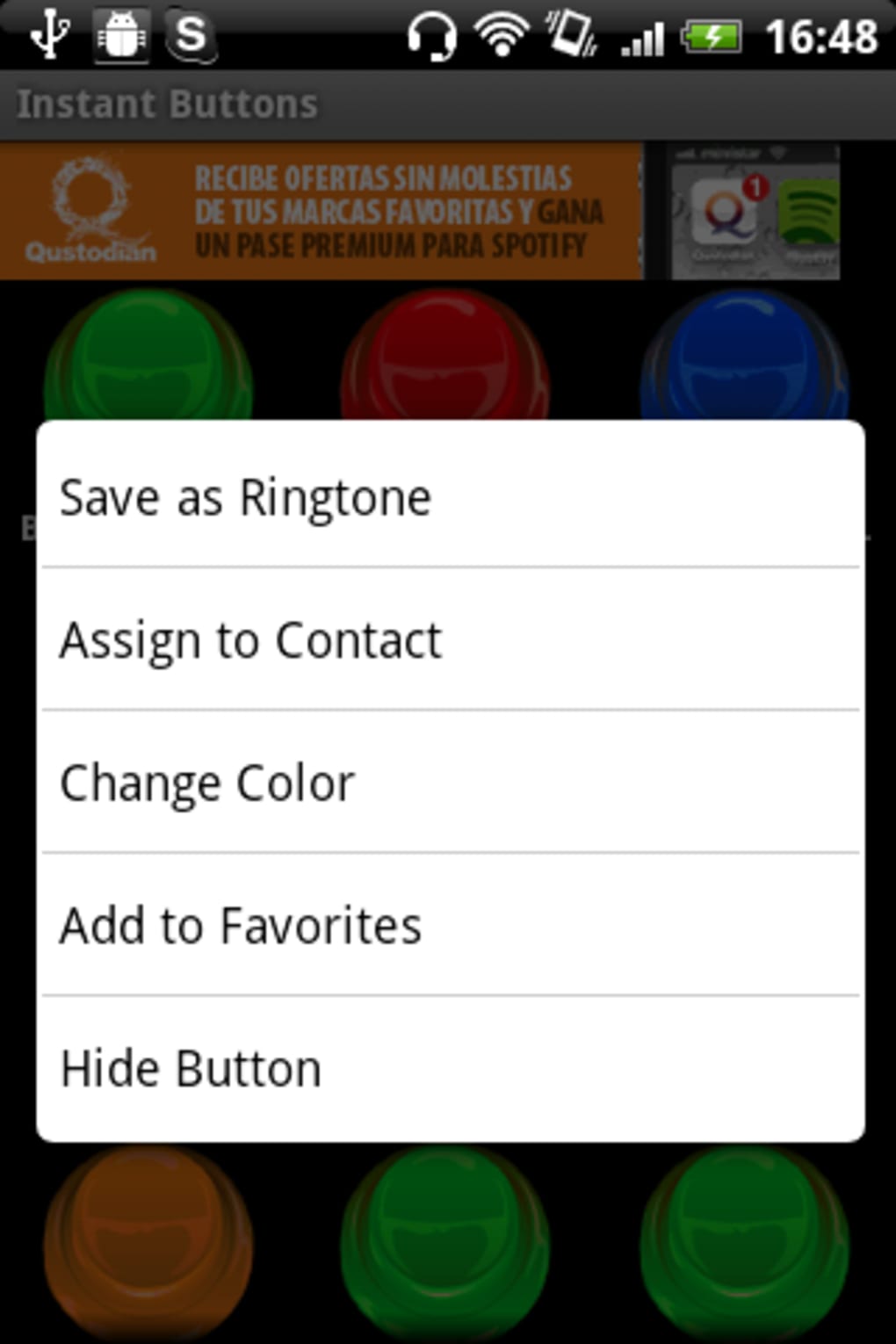 Instant Buttons for Android - Download the APK from Uptodown