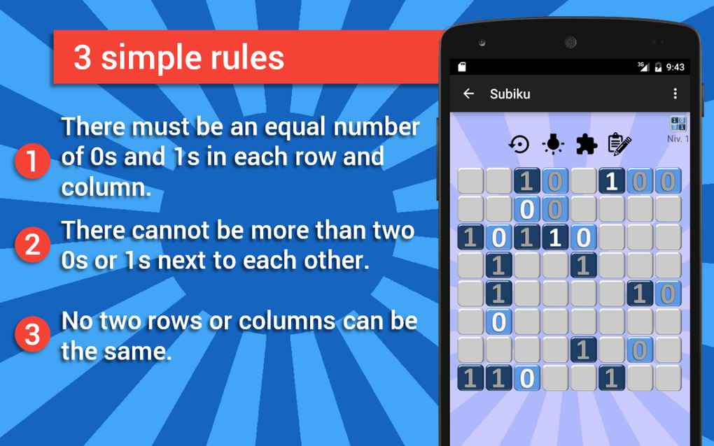 Android için Subiku : the binary sudoku - İndir