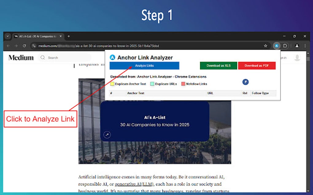 Anchor Link Analyzer – Comprehensive Link Analysis Tool para Google ...