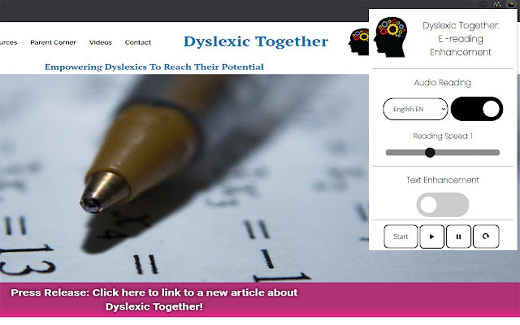 E-reading Enhancement: Dyslexic Together For Google Chrome - Extension ...