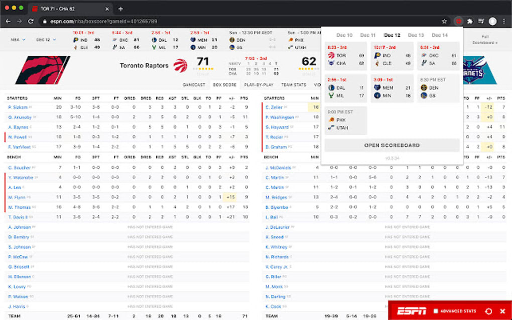 Enhanced ESPN NBA box score for Google Chrome Extension Download