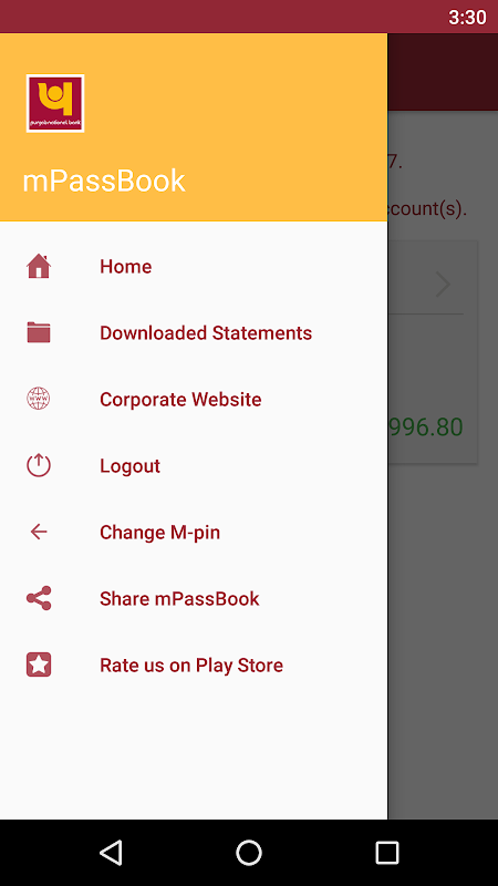 PNB mPassBook for Android Download PNB mPassBook for Android Download