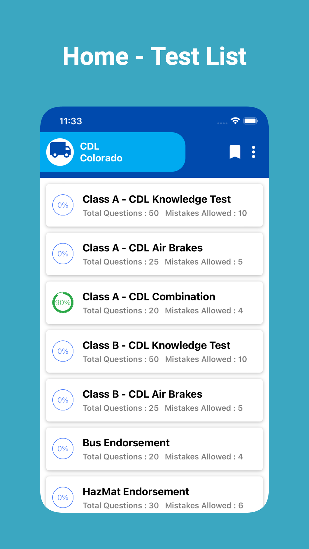 Colorado CDL Prep Test для iPhone — Скачать