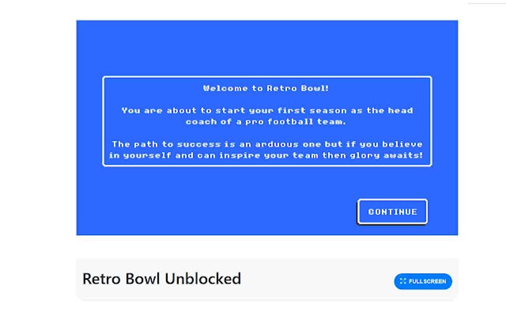 Retro Bowl Unblocked for Google Chrome Extension Download