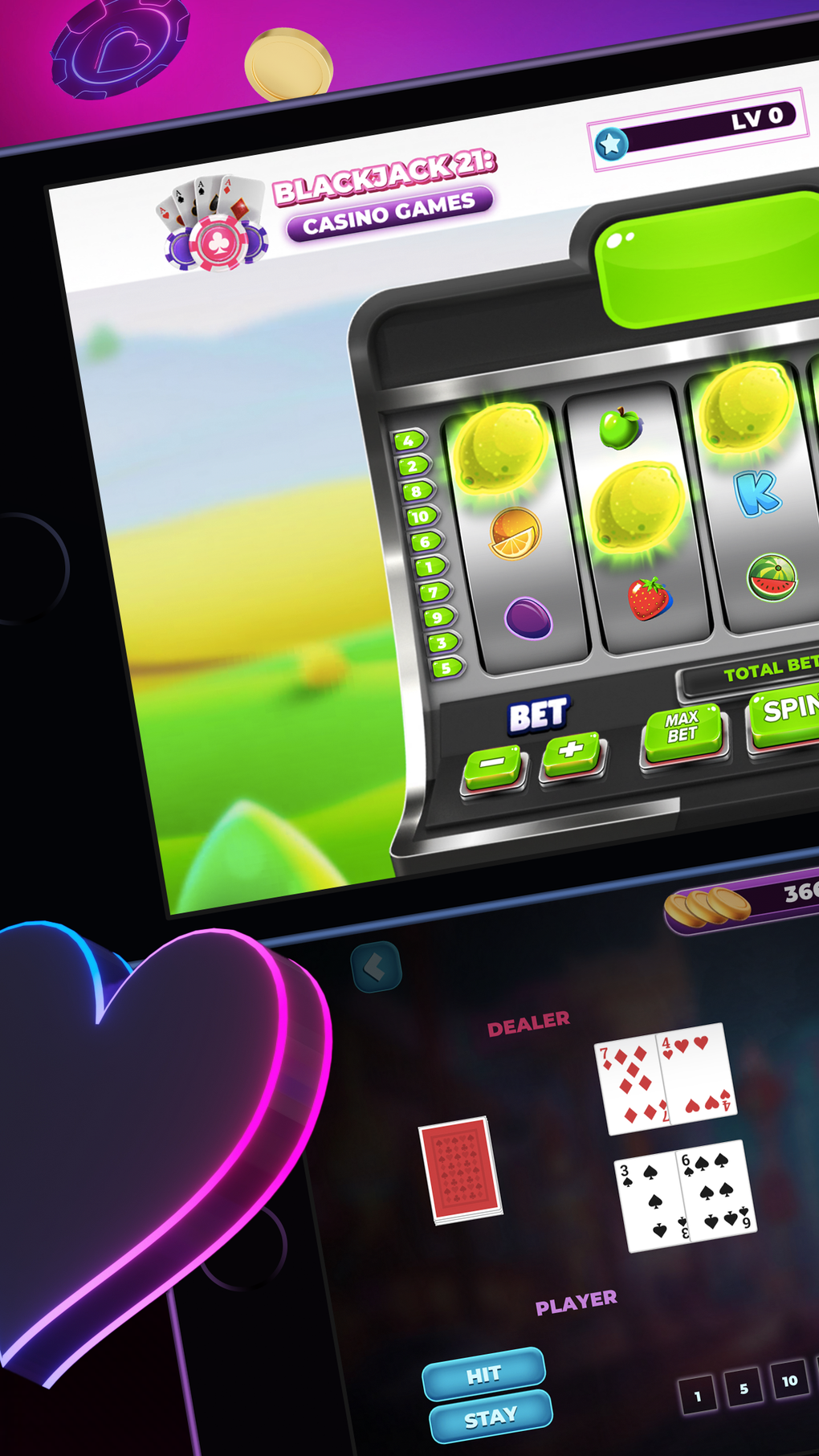 Blackjack 21: Casino Games для iPhone — Скачать