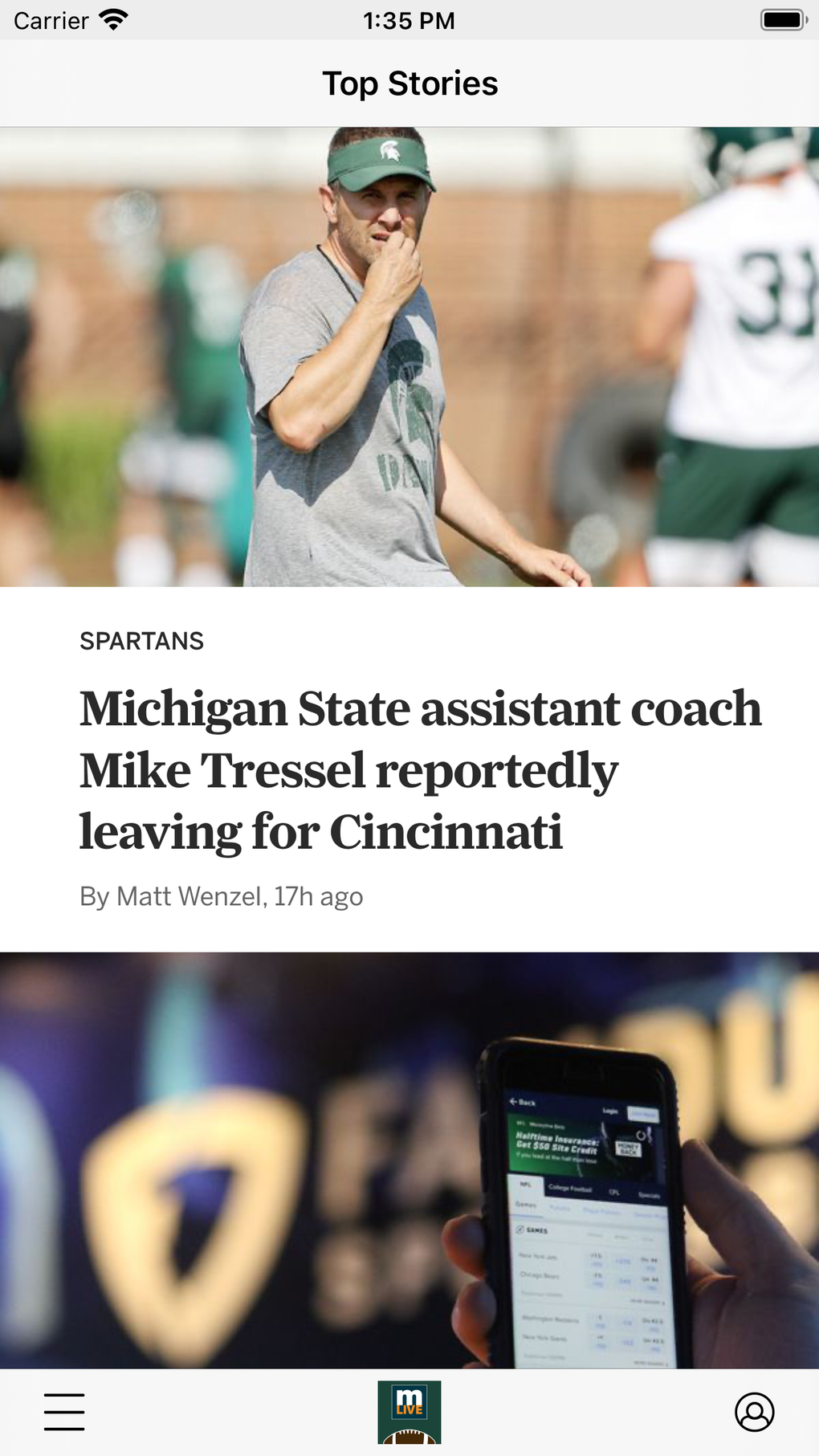 MLive: Spartans Football News для iPhone — Скачать