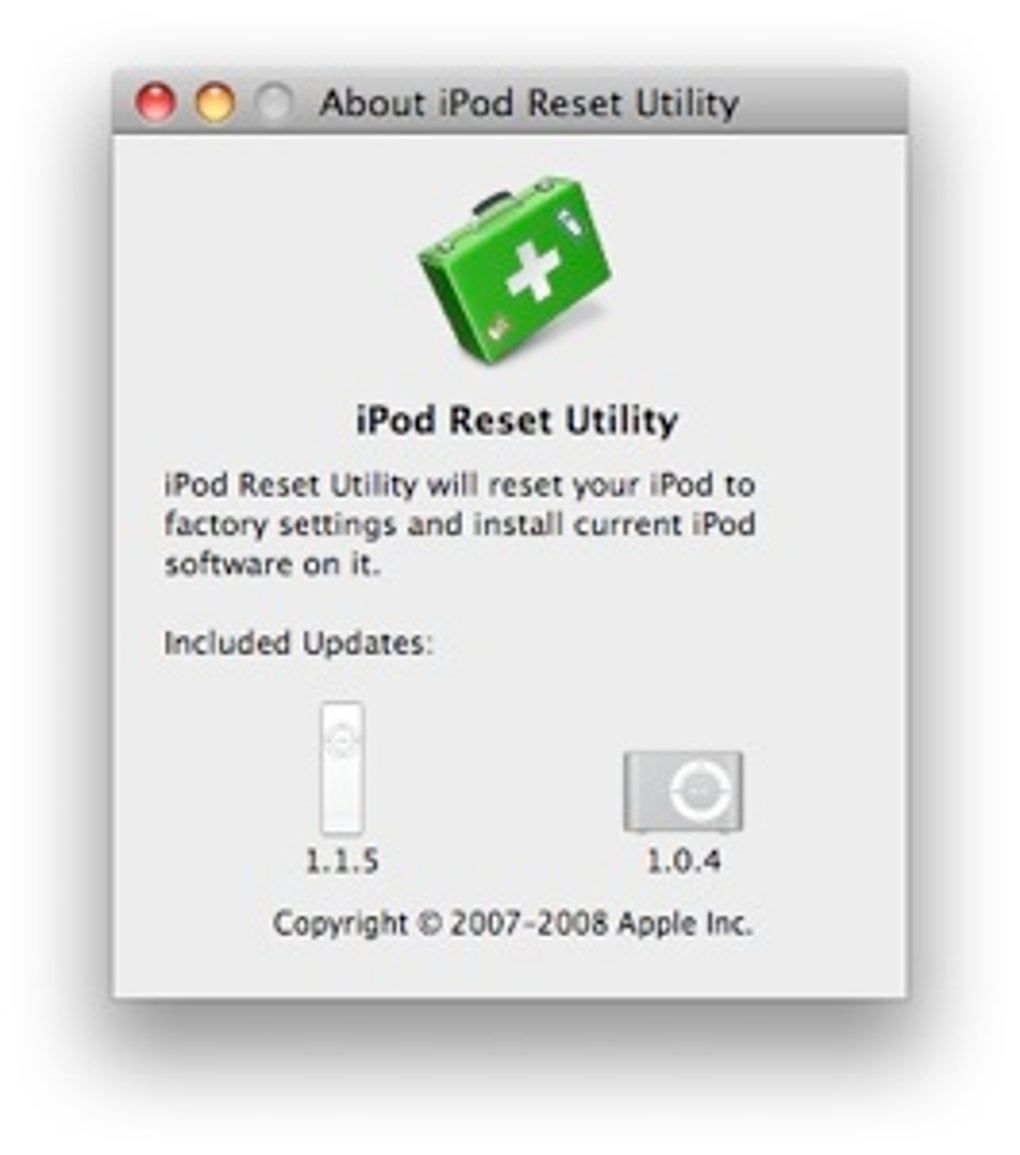 ipod reset utility for mac