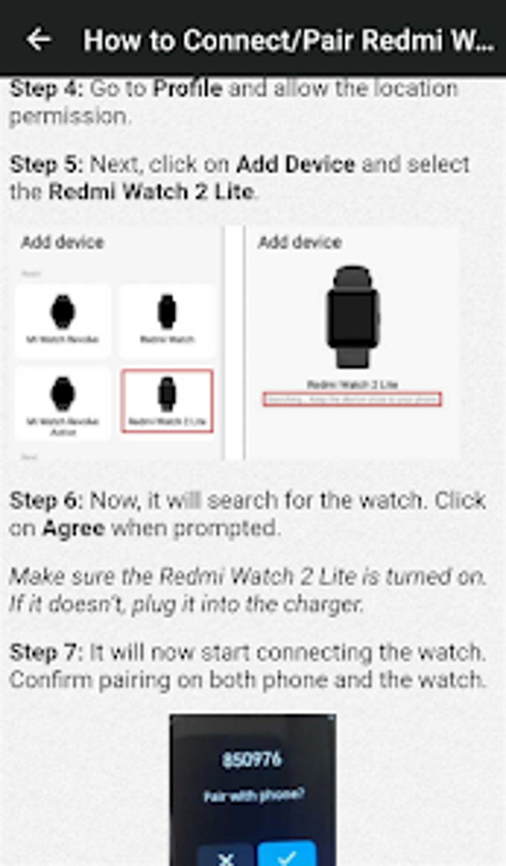 Redmi Watch 2 Lite Guide для Android — Скачать