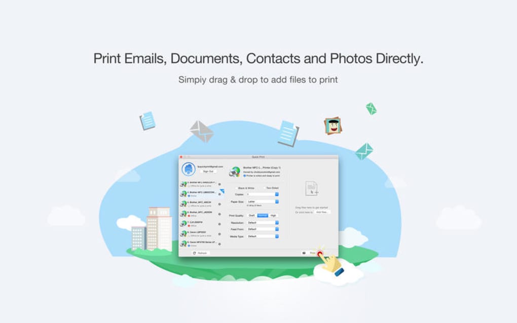 Quick via Google Cloud Print for Mac -