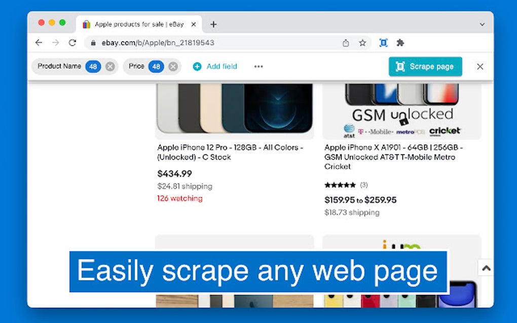 Free Web Scraper: Fast, Simple Web Scraping Google Chrome 용 - 확장 프로그램 다운로드