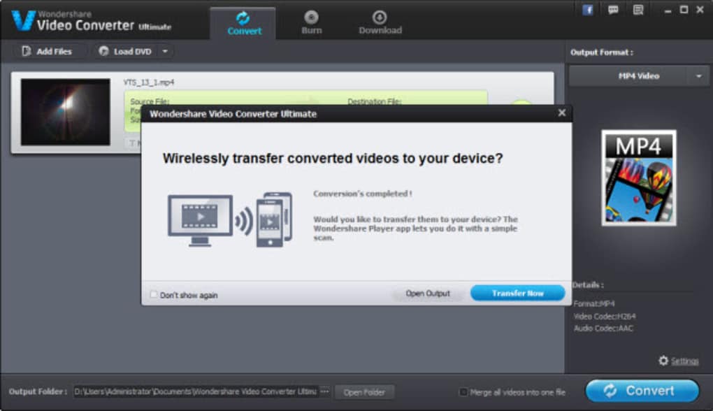 wondershare video converter problems