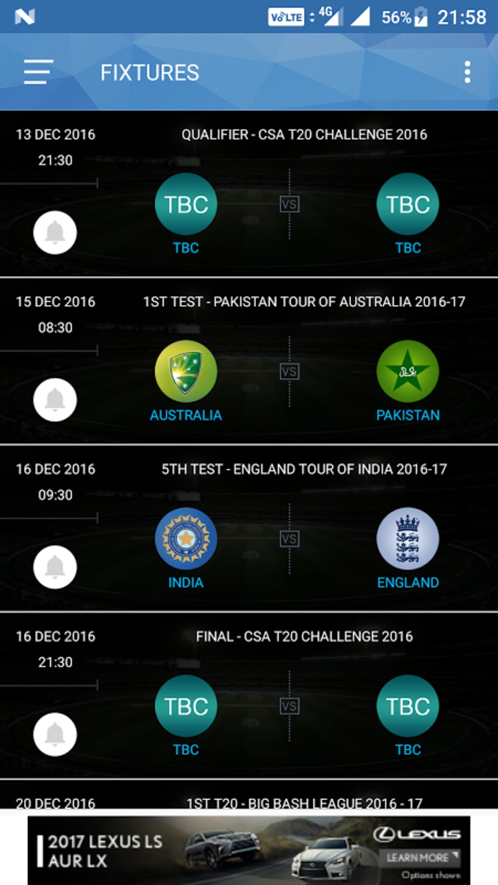live cricket video streaming app for android