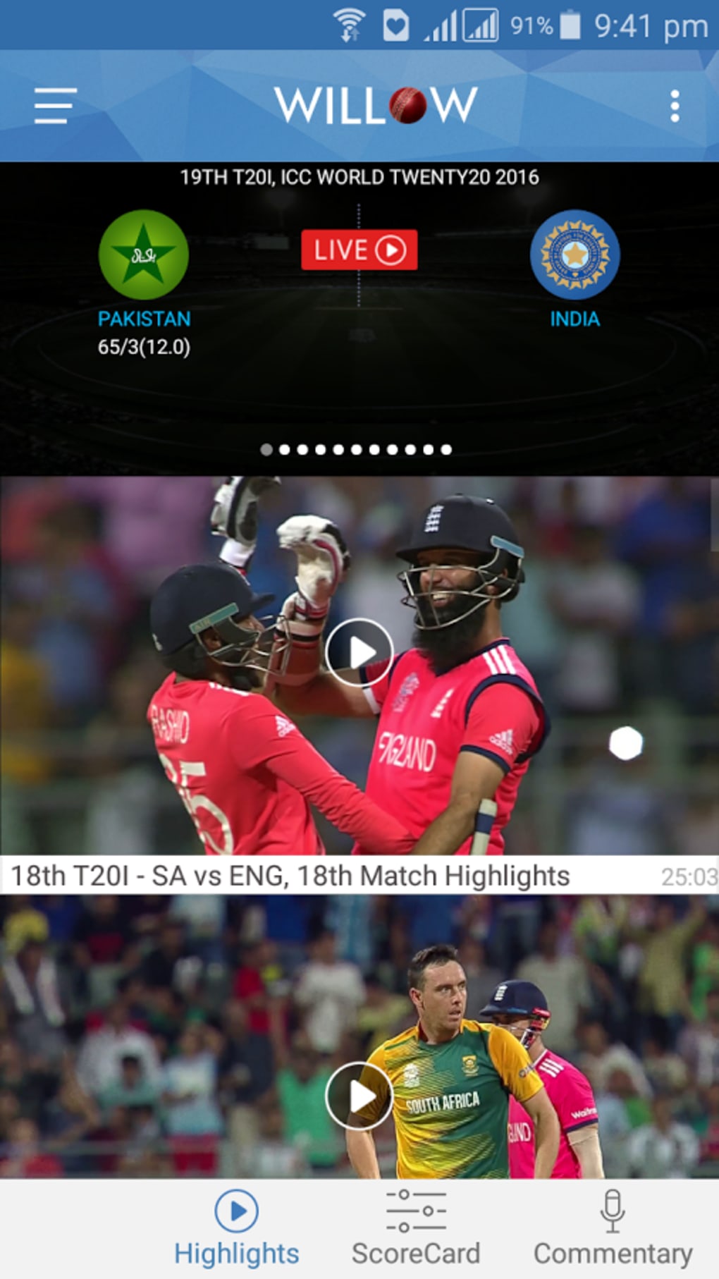 Willow - Watch Live Cricket APK for Android