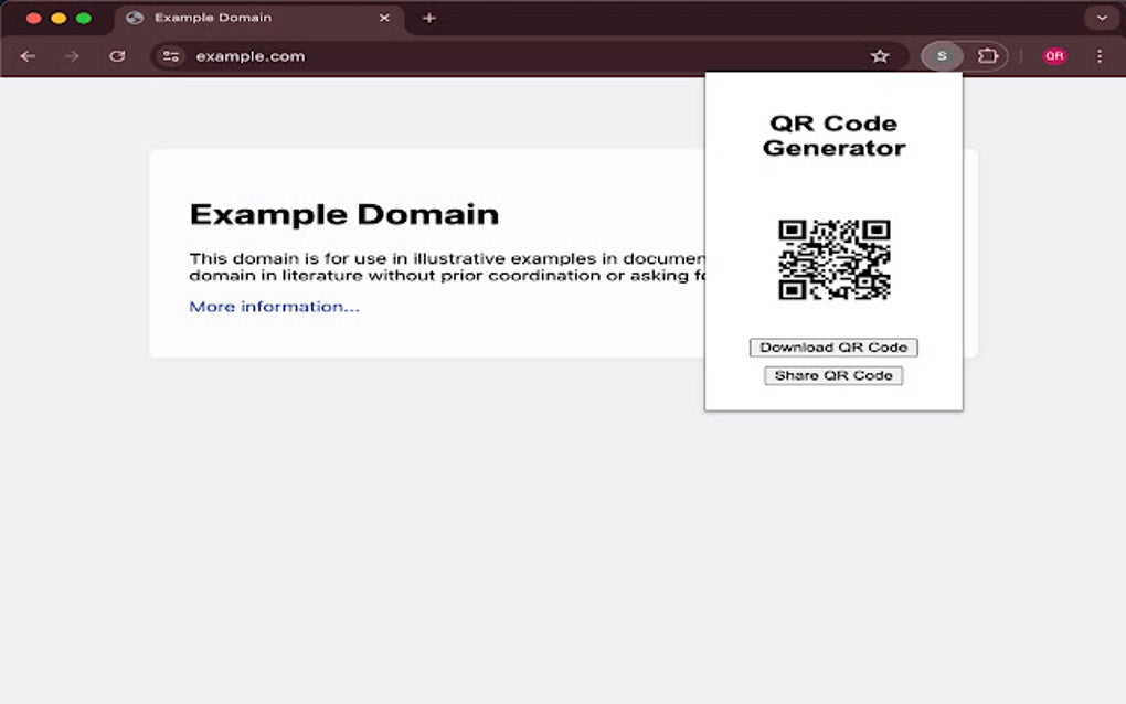 Simple QR Code Generator Google Chrome 용 - 확장 프로그램 다운로드