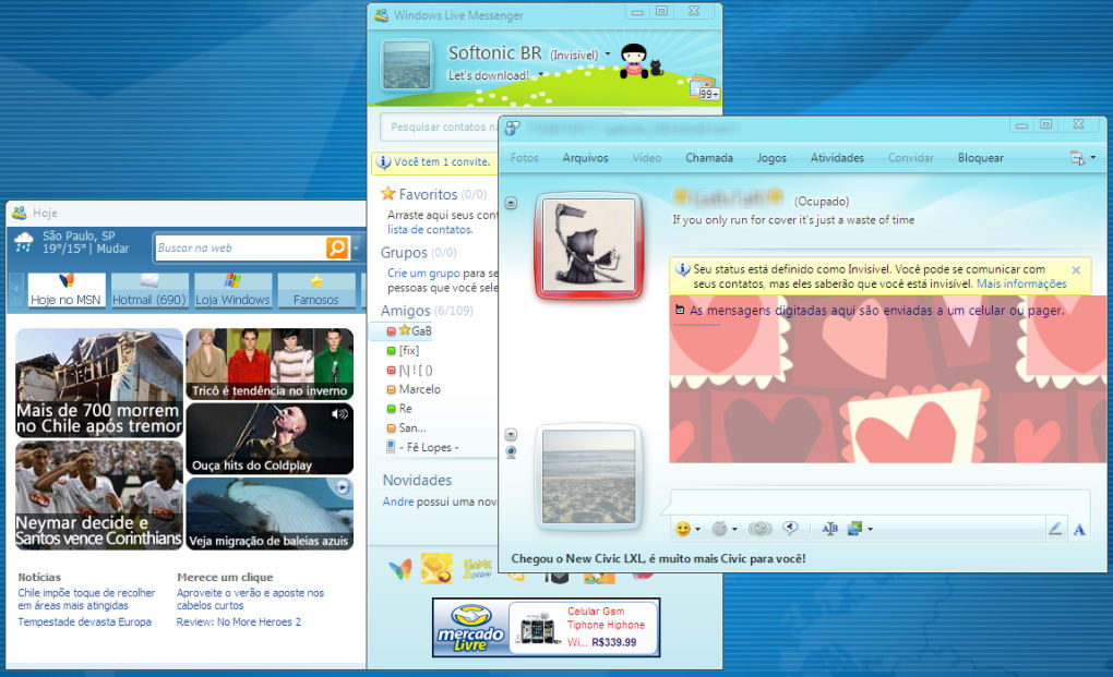 Mensagem do MSN Messenger após downloads: heranças do Windows - MacMagazine
