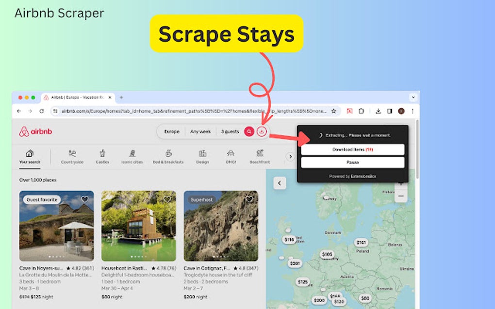 Airbnb Scraper para Google Chrome - Extensión Descargar