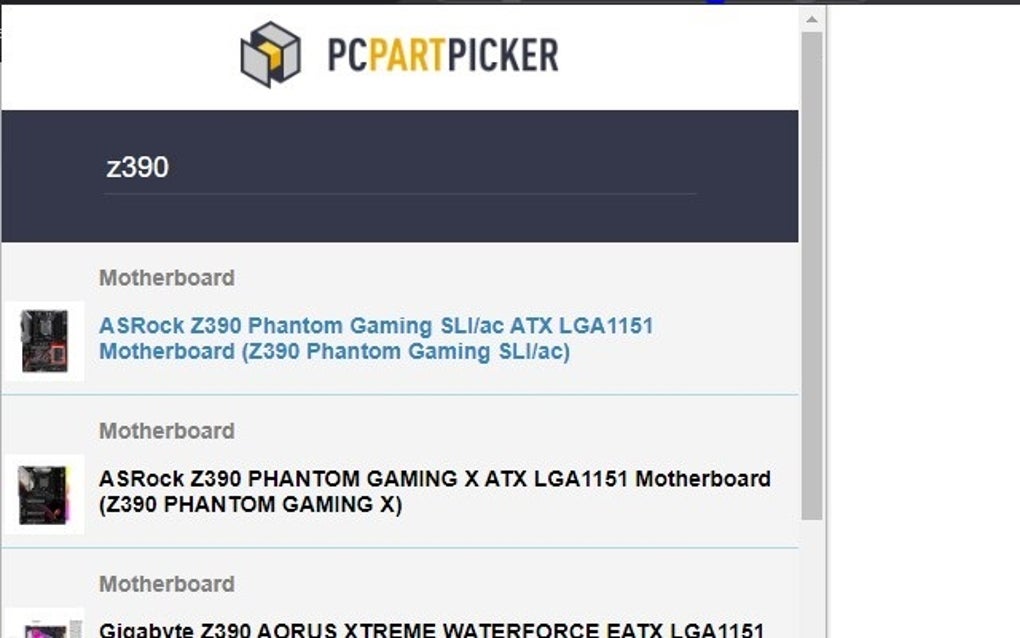 PCPartPicker (unofficial) for Google Chrome - Extension Download