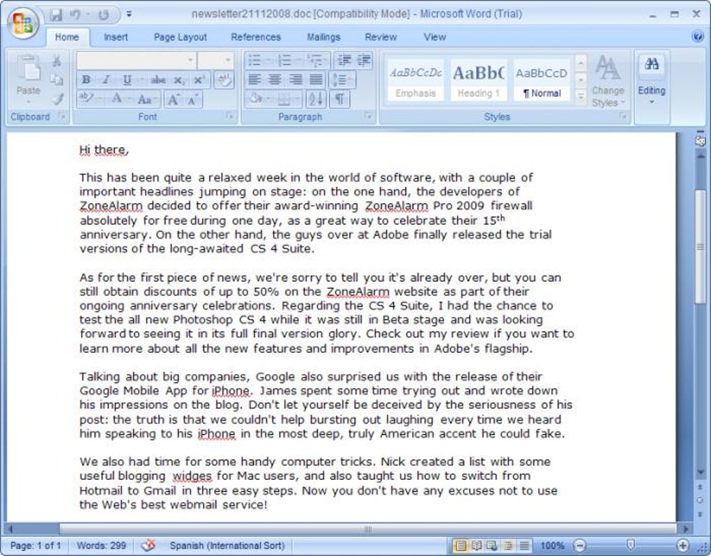 microsoft word for windows 7 free download