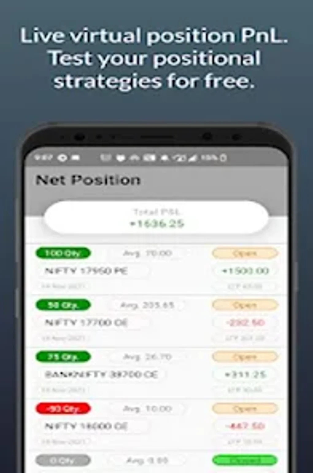 Virtual Option Trading App