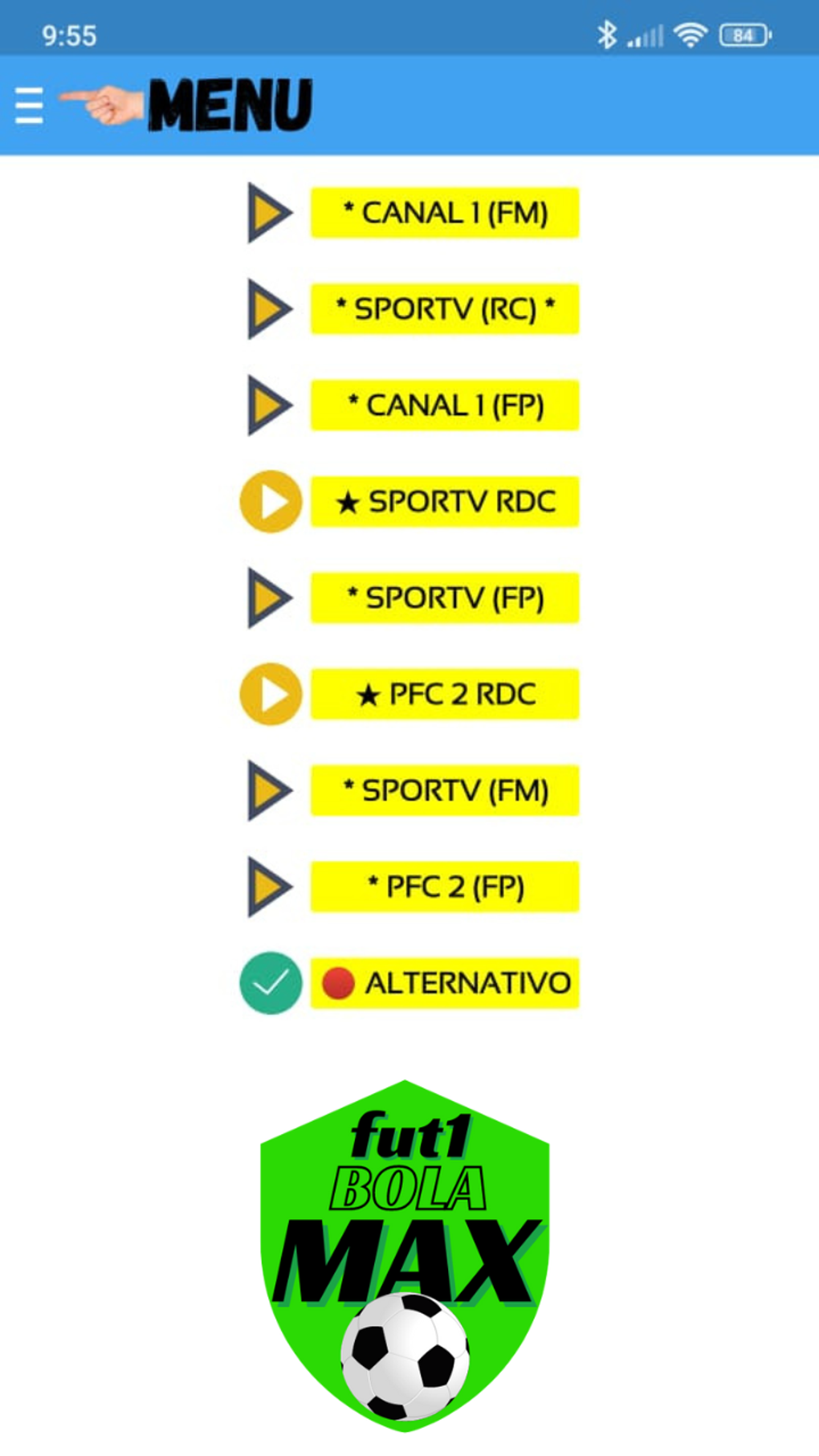 FUT1 BOLA MAX futebol ao vivo para Android - Download